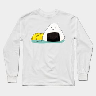 Cute onigiri with oshinko Long Sleeve T-Shirt